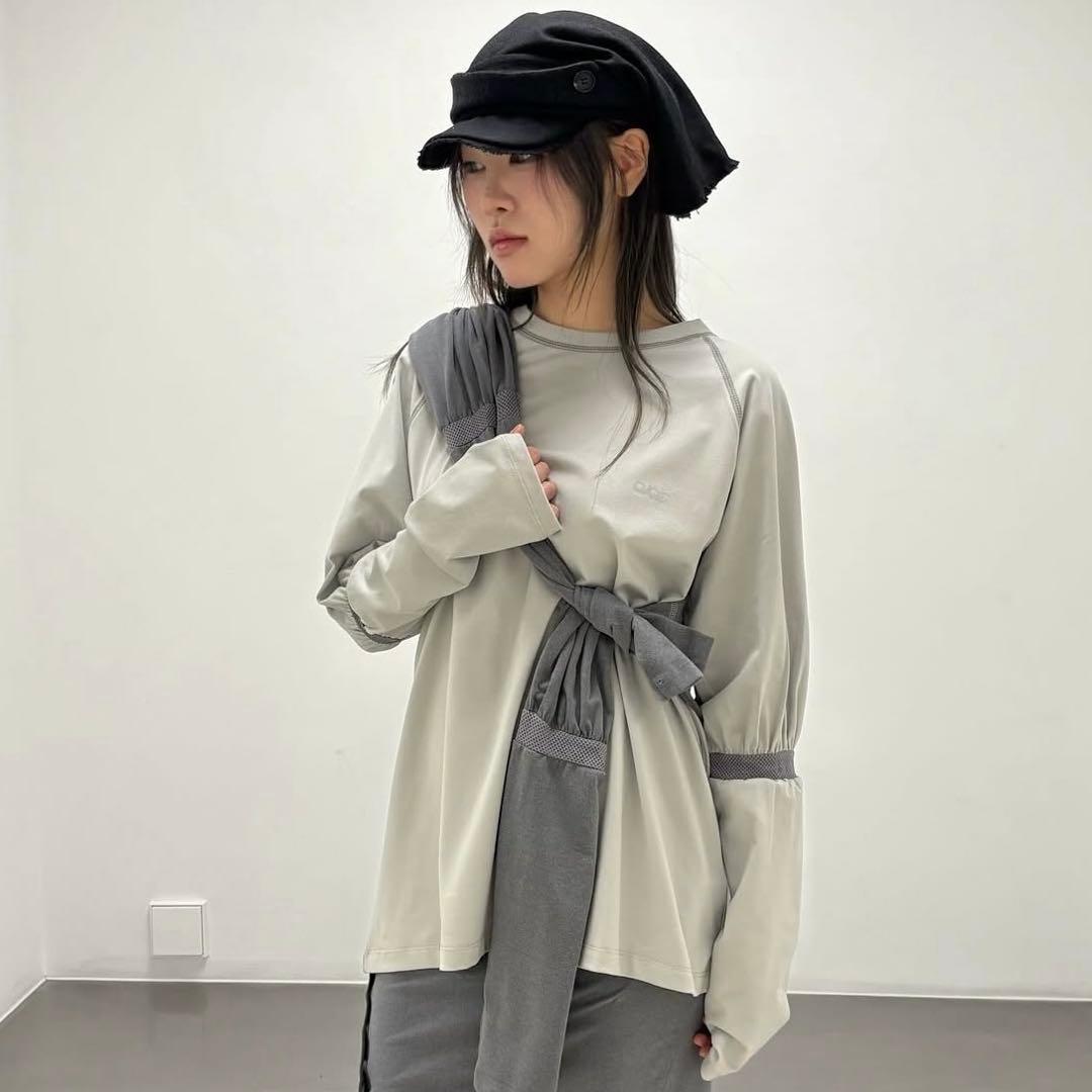 スカーフベールウールキャップ / ブラック　ojos キャスケット