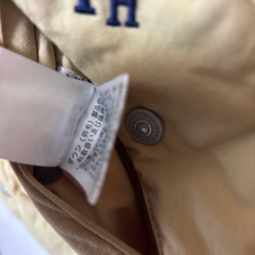 フラットヘッド　リバーシブルダウンベスト 42 ベージュ ネイビー