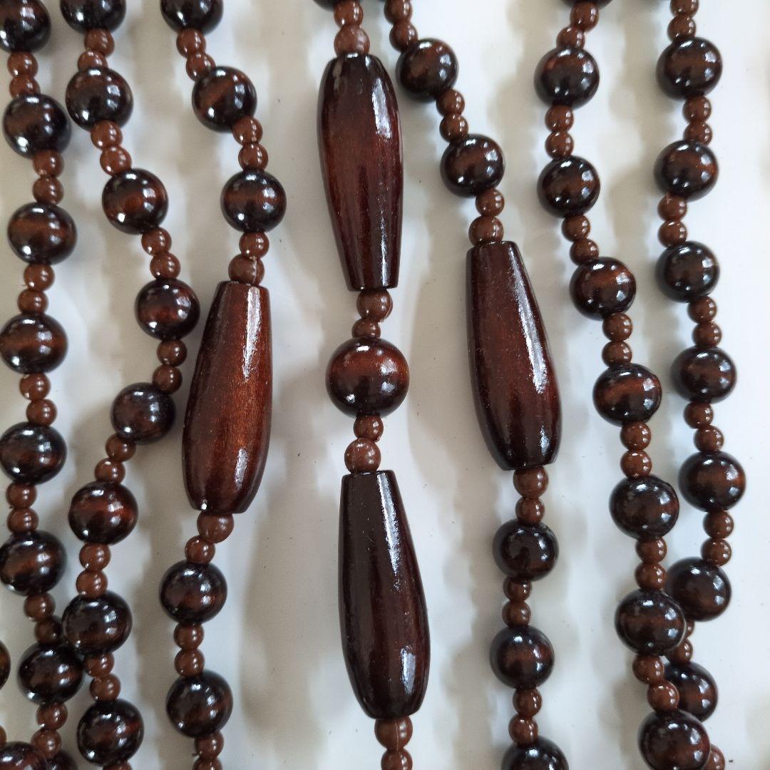 《木珠のれん》 昭和レトロ ヴィンテージ アンティーク 木製