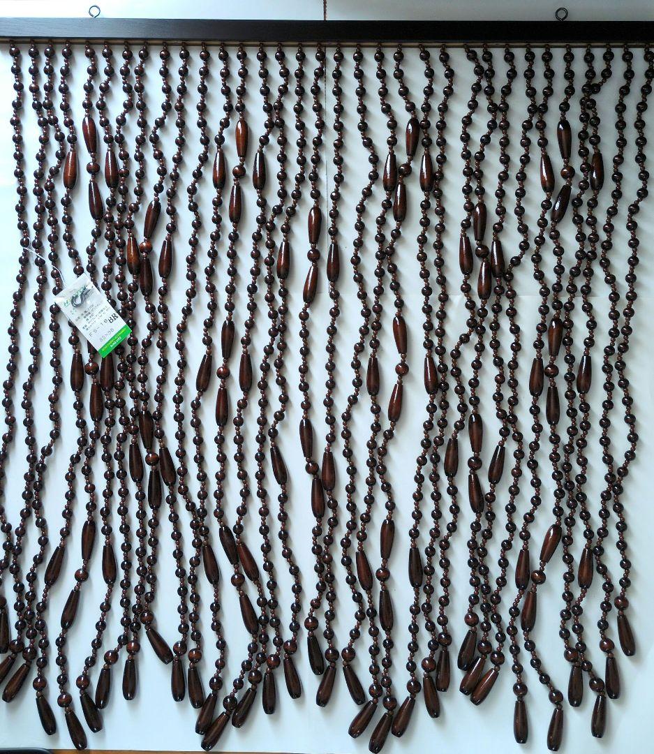 《木珠のれん》 昭和レトロ ヴィンテージ アンティーク 木製