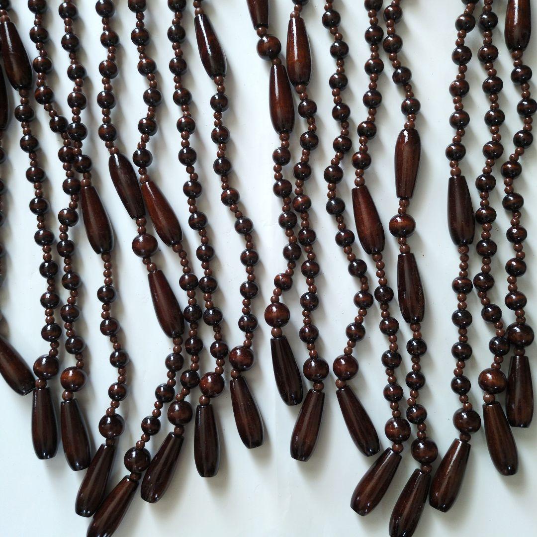 《木珠のれん》 昭和レトロ ヴィンテージ アンティーク 木製