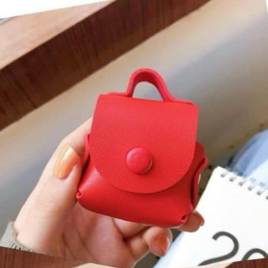 AirPods ケース 第1世代/第2世代 全面保護 耐衝撃 落下防止 レッド