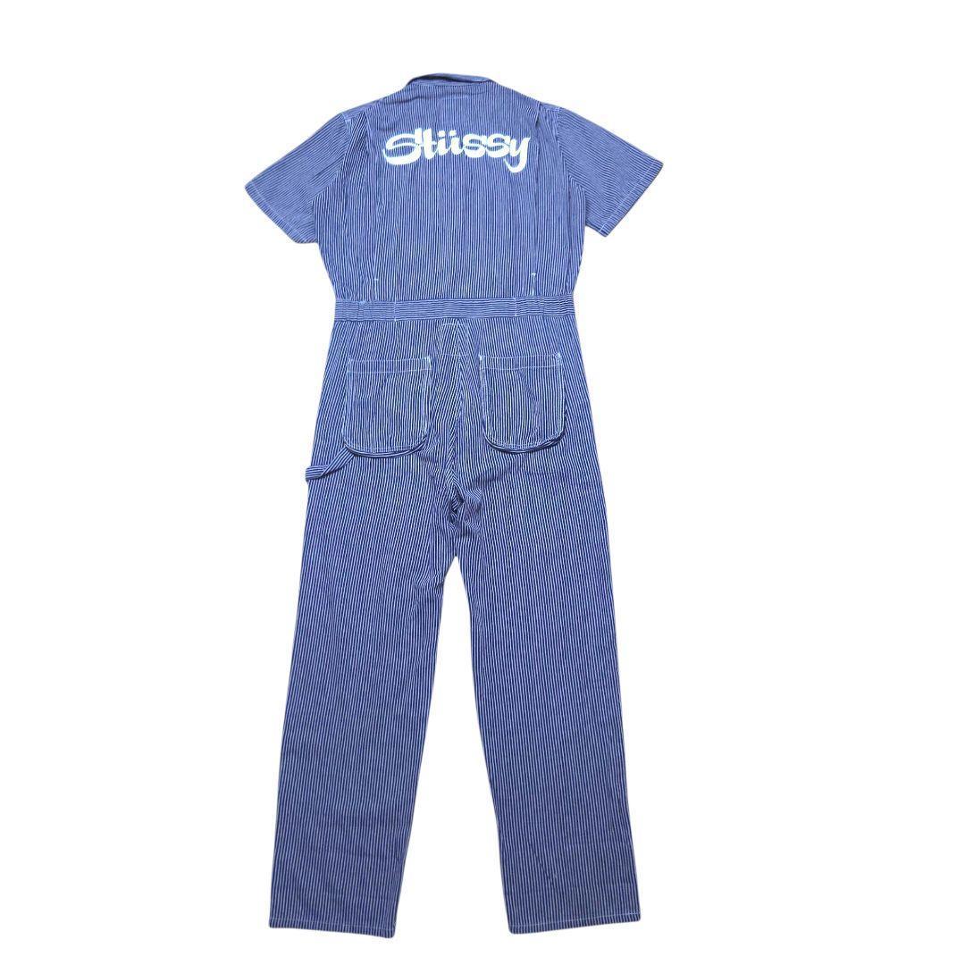 00s STUSSY ヒッコリーストライプオールインワン　ステューシーつなぎ