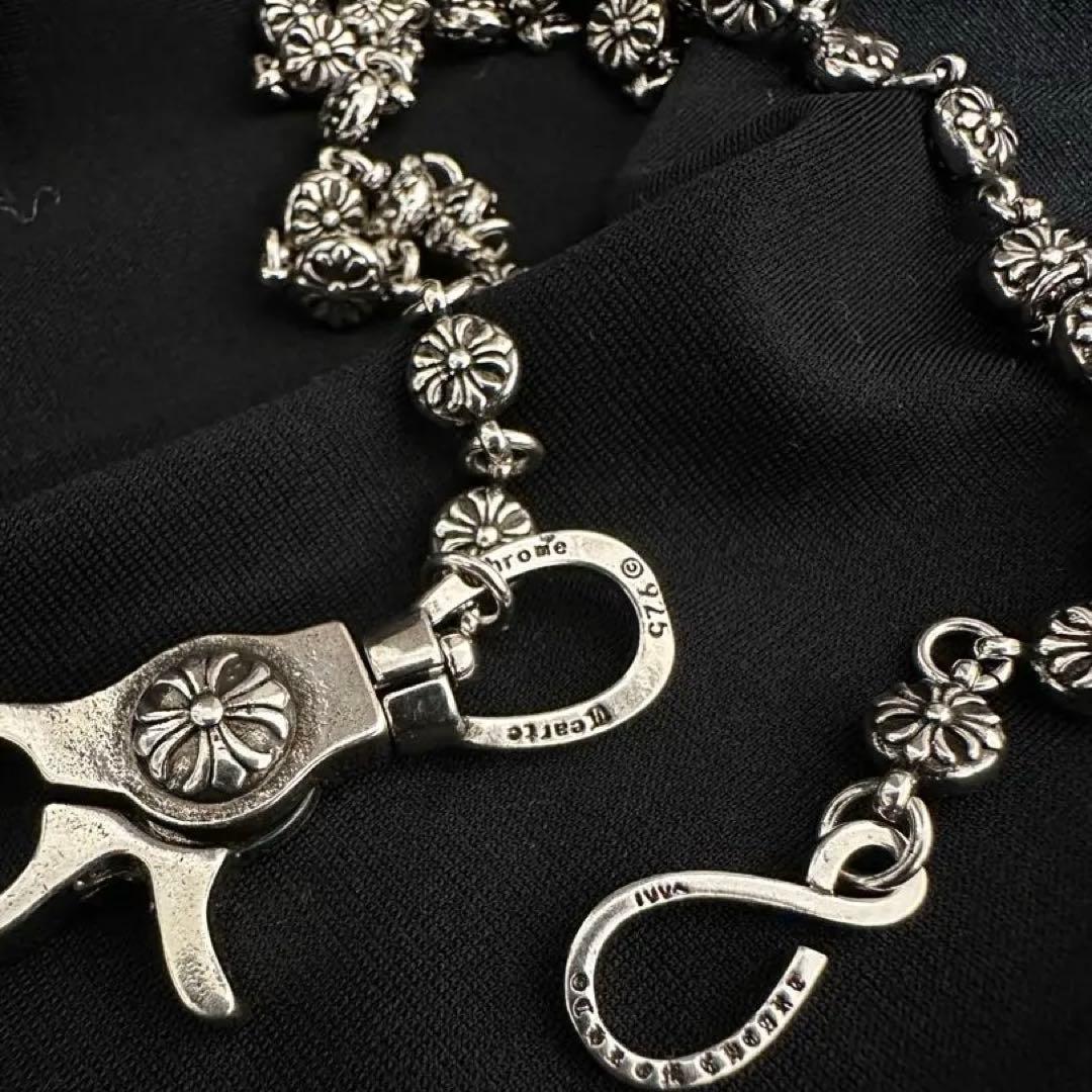 925刻印 クロスボール ウォレットチェーン 59cm