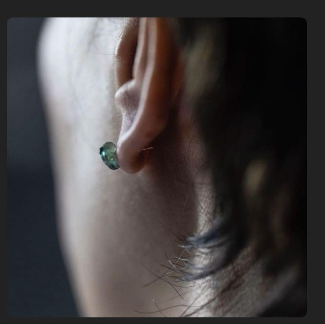 bororo ボロロ 原石 シングル ピアス エメラルド K18 44,000