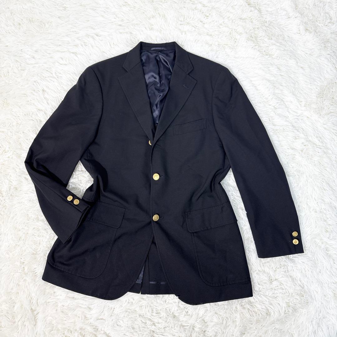 ごろーまるジェイプレス 紺ブレ テーラードジャケット 金ボタン L