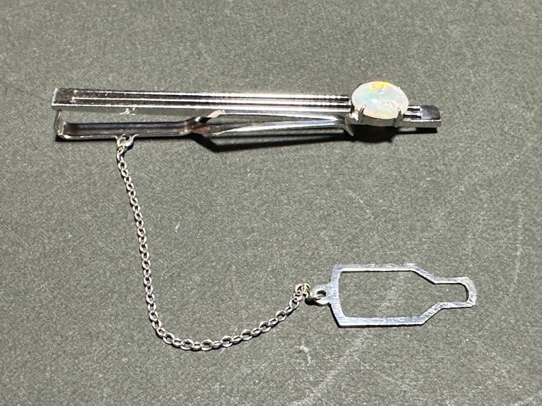 K10WG刻印 オパール タイピンネクタイピン 総重量3.9g アクセサリー
