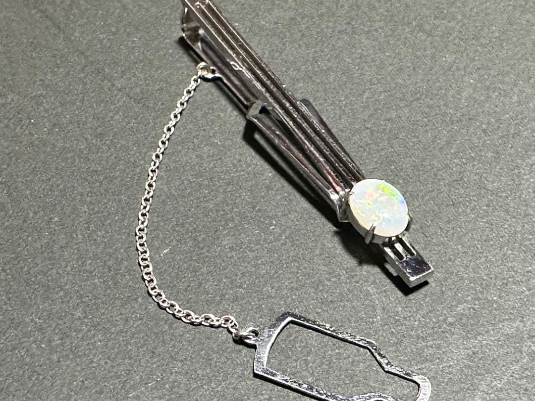 K10WG刻印 オパール タイピンネクタイピン 総重量3.9g アクセサリー