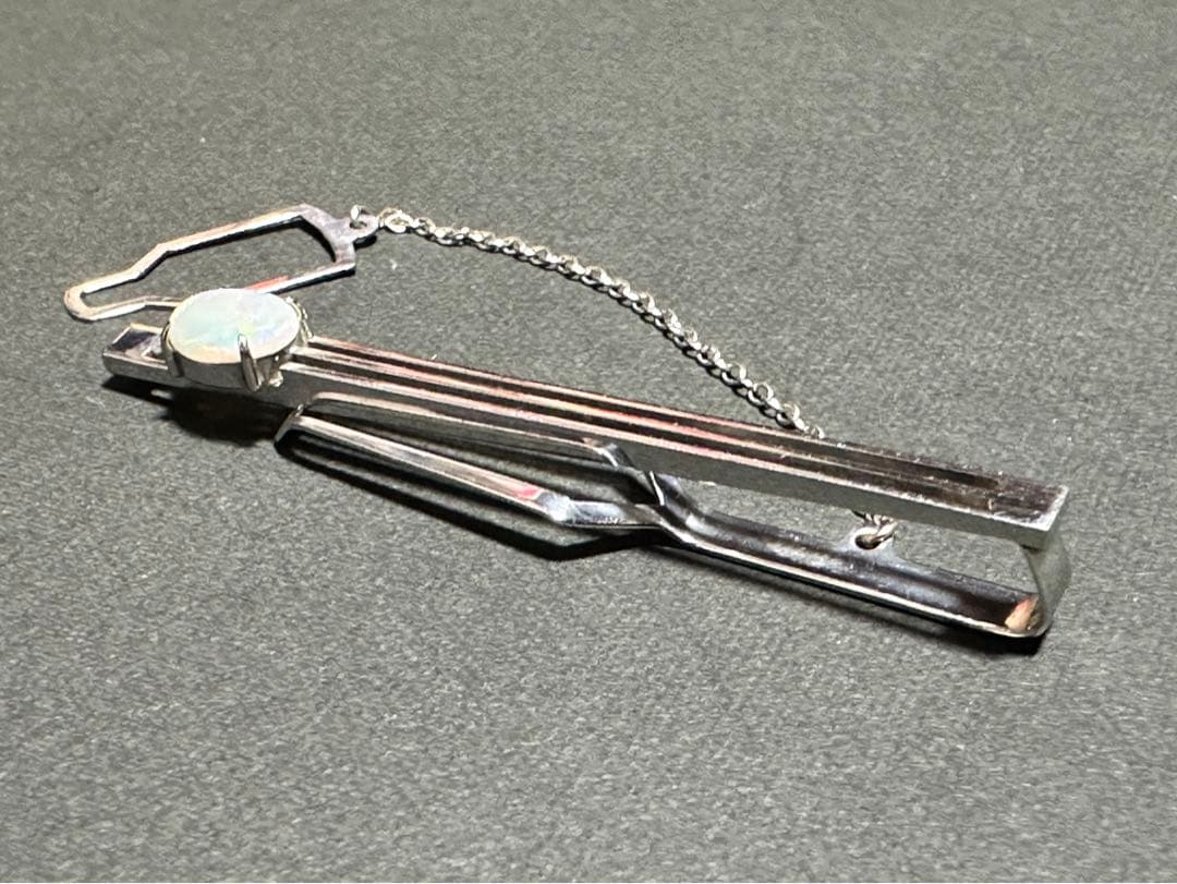 K10WG刻印 オパール タイピンネクタイピン 総重量3.9g アクセサリー