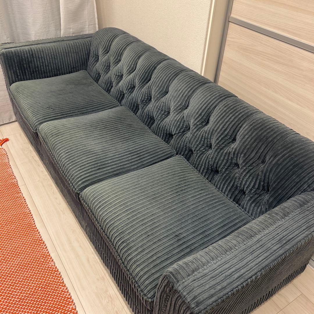 LAKEWOOD SOFA 3P BLUE GRAY アクメファニチャー