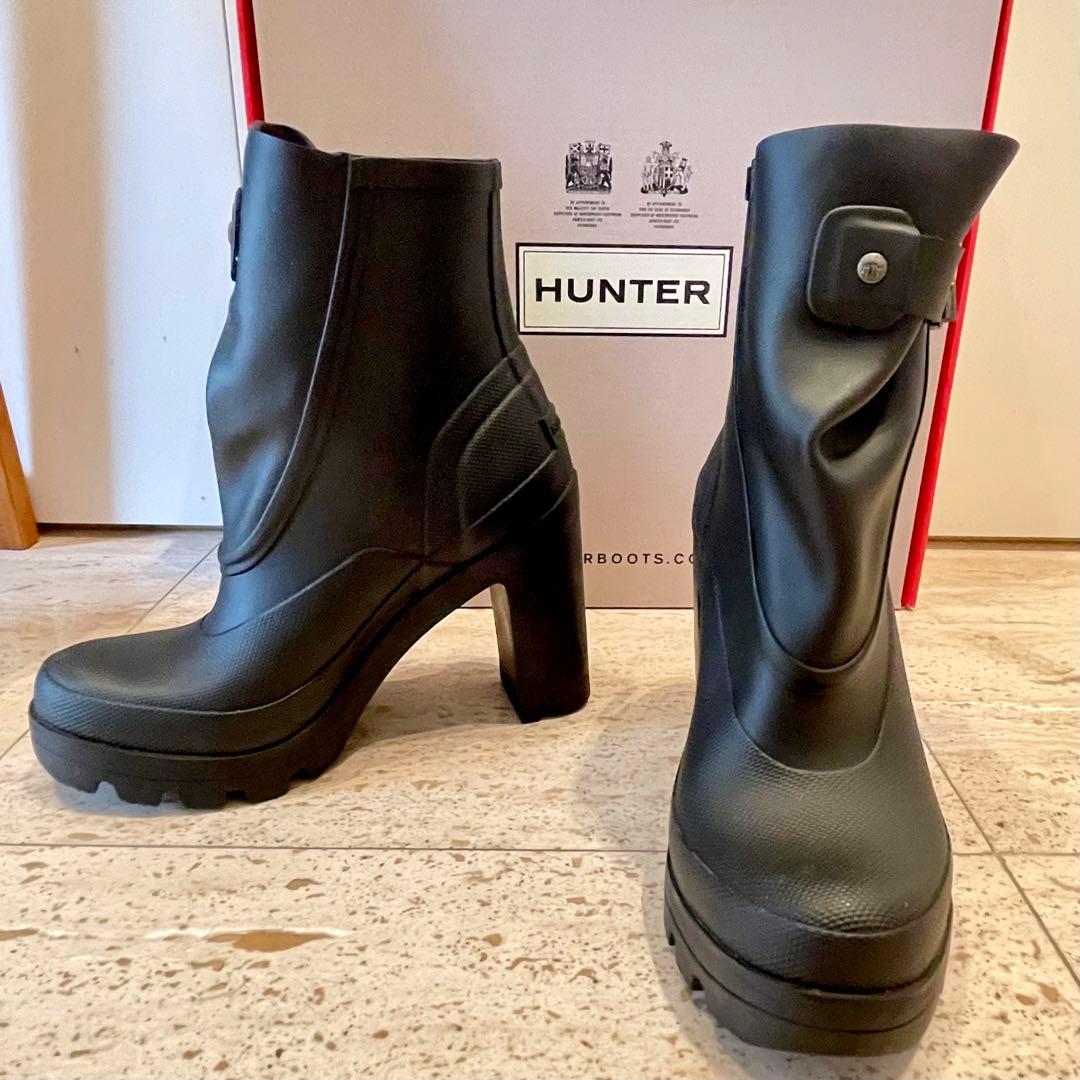 HUNTER ハンターオリジナル ガロッシュ アンクルベルト ヒールレインブーツ