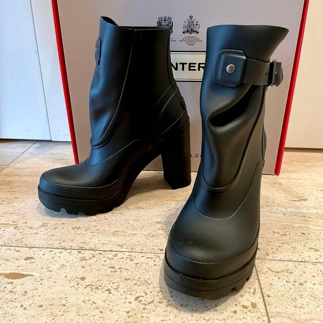 HUNTER ハンターオリジナル ガロッシュ アンクルベルト ヒールレインブーツ