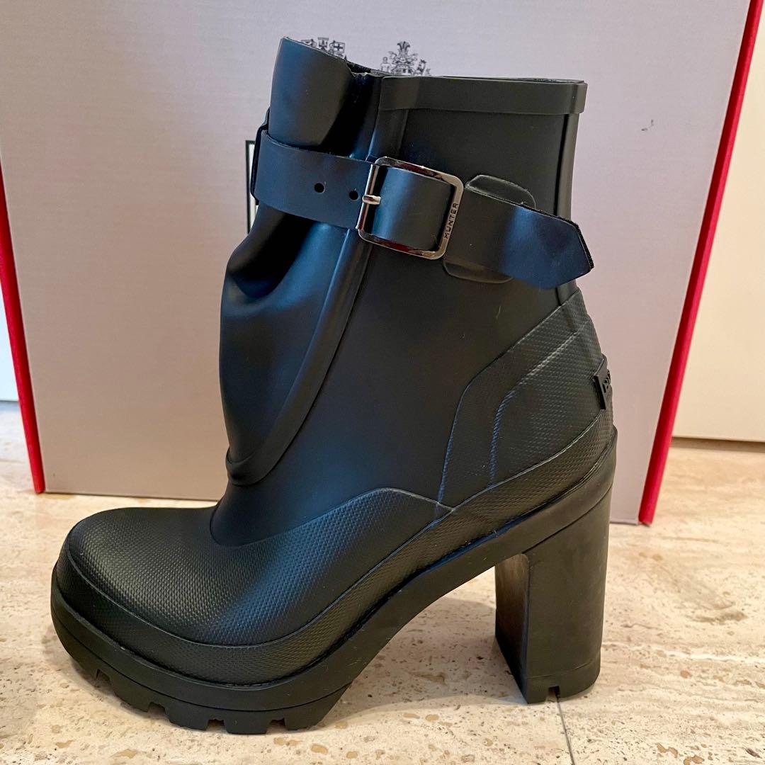 HUNTER ハンターオリジナル ガロッシュ アンクルベルト ヒールレインブーツ