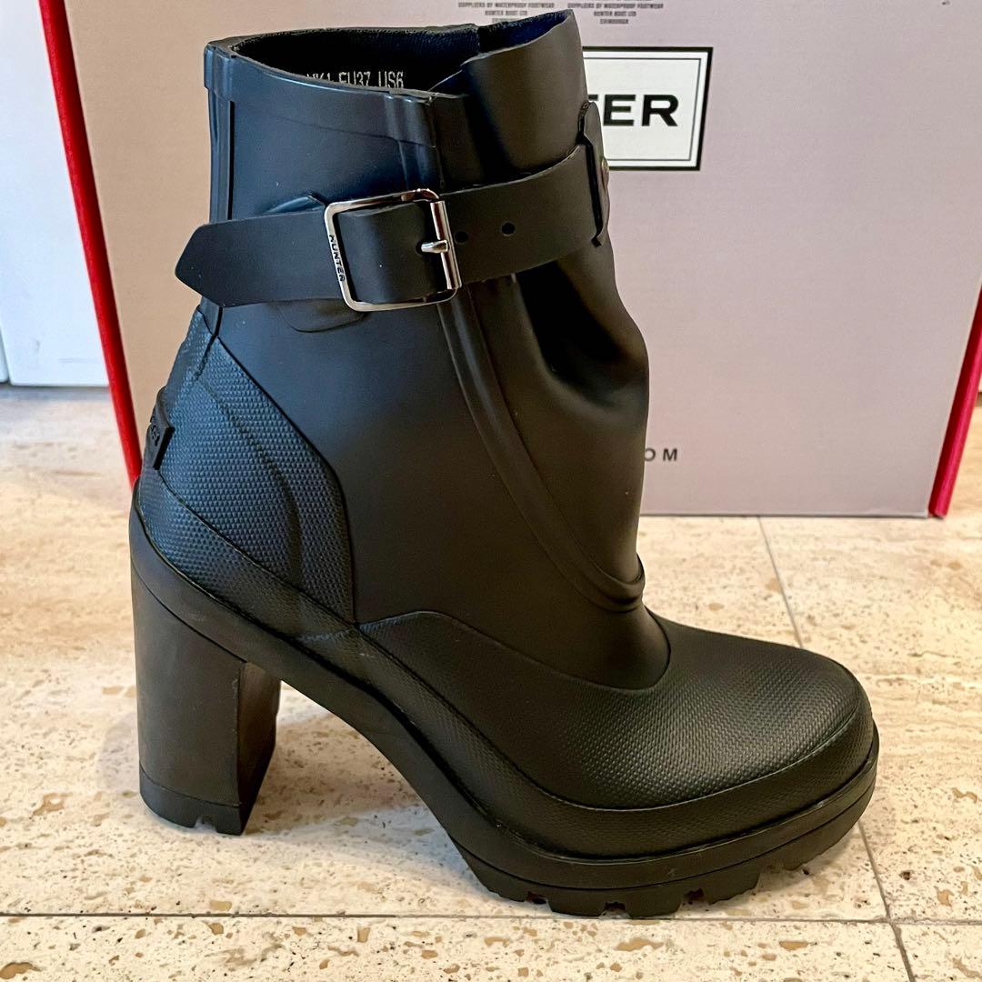 HUNTER ハンターオリジナル ガロッシュ アンクルベルト ヒールレインブーツ