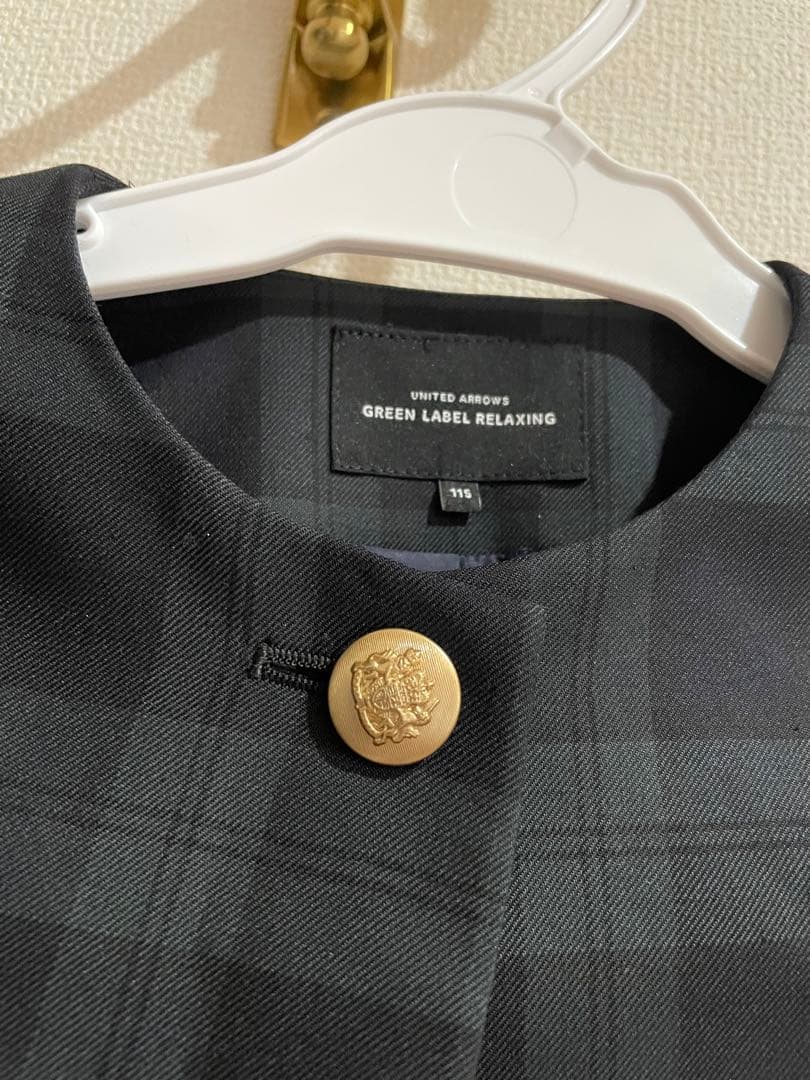 フォーマルドレス グリーン　ブラックウォッチ　 チェック柄　入学　入園　冠婚葬祭