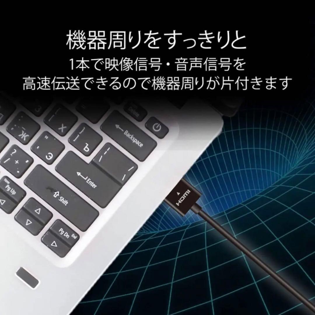 エレコム HDMI ケーブル 1m 4K × 2K対応 スーパースリム 送料込み
