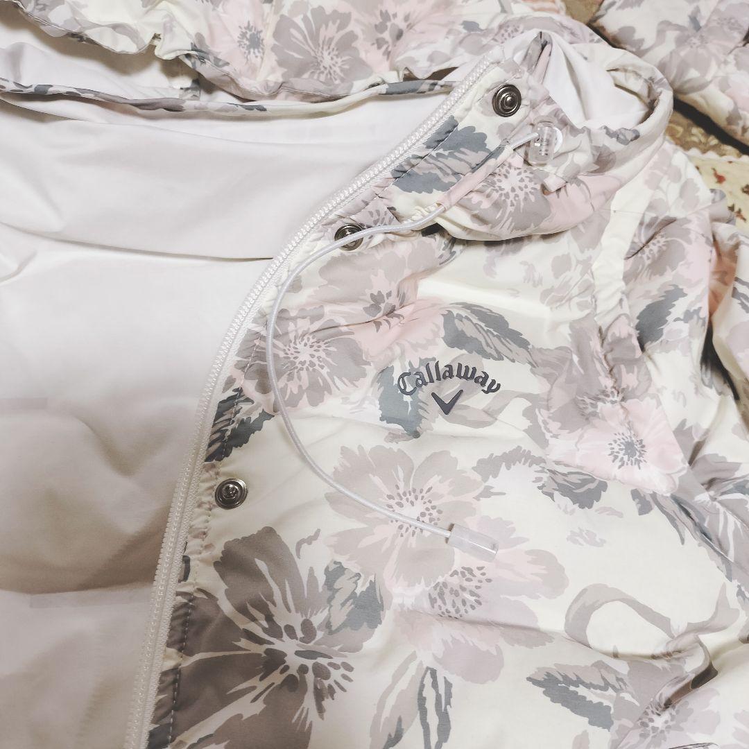 Callaway 花柄ダウンジャケットS ダウンスカートSSセット 冬ゴルフ