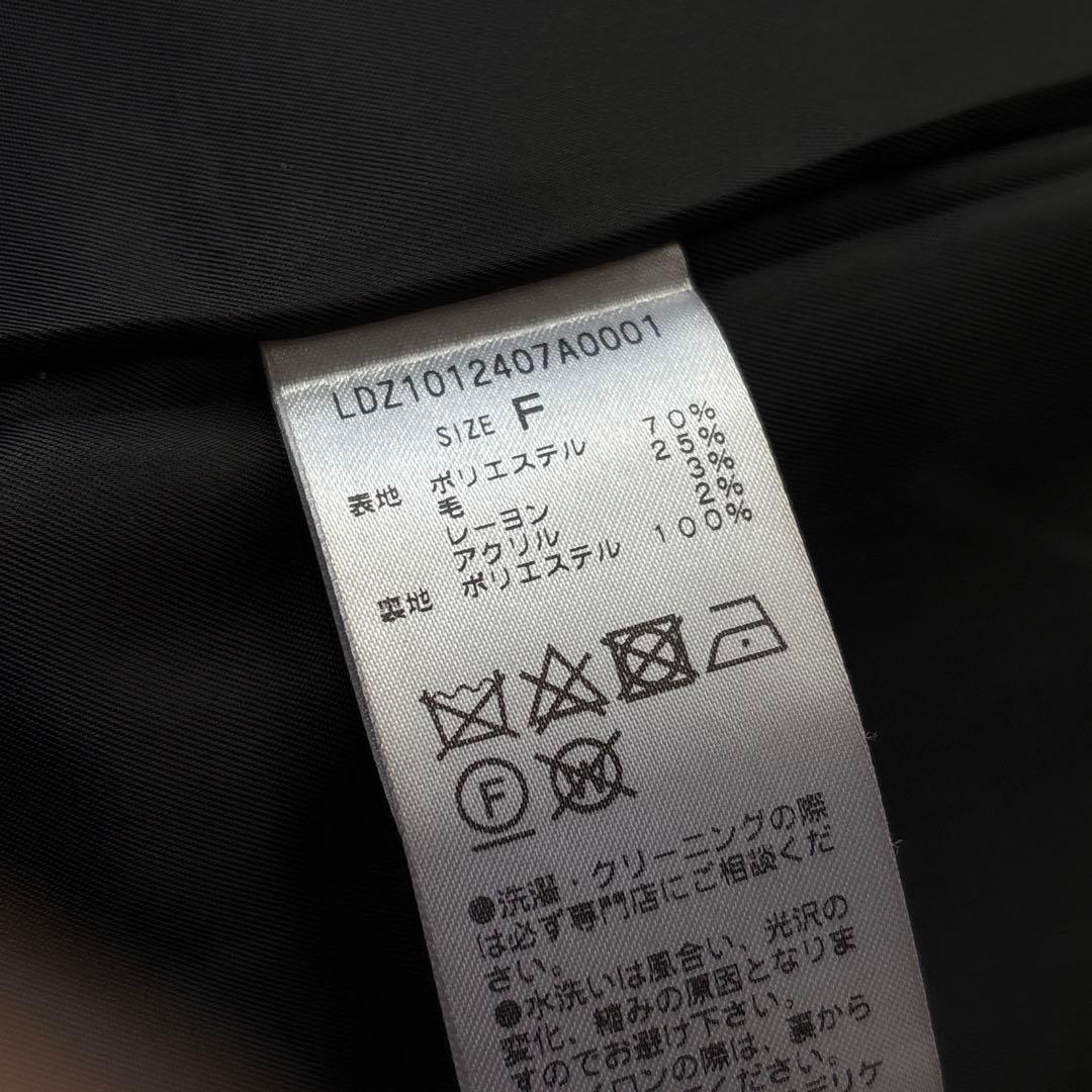 ラウンジドレス 金ボタン ノーカラー ツイードジャケット 黒 ブラック 卒入学