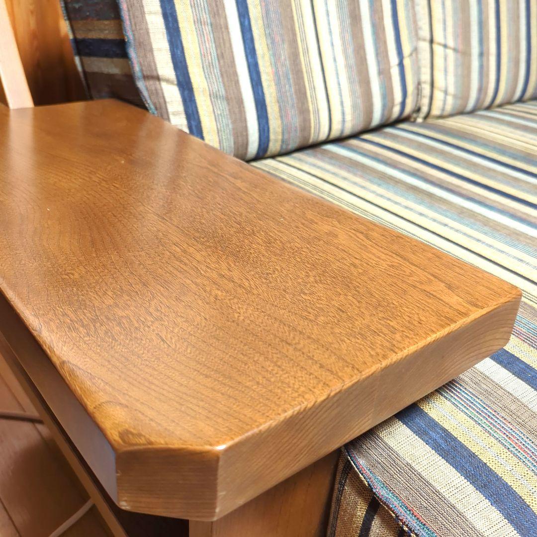 【8月末まで】天然木製フレームソファ 3人がけ