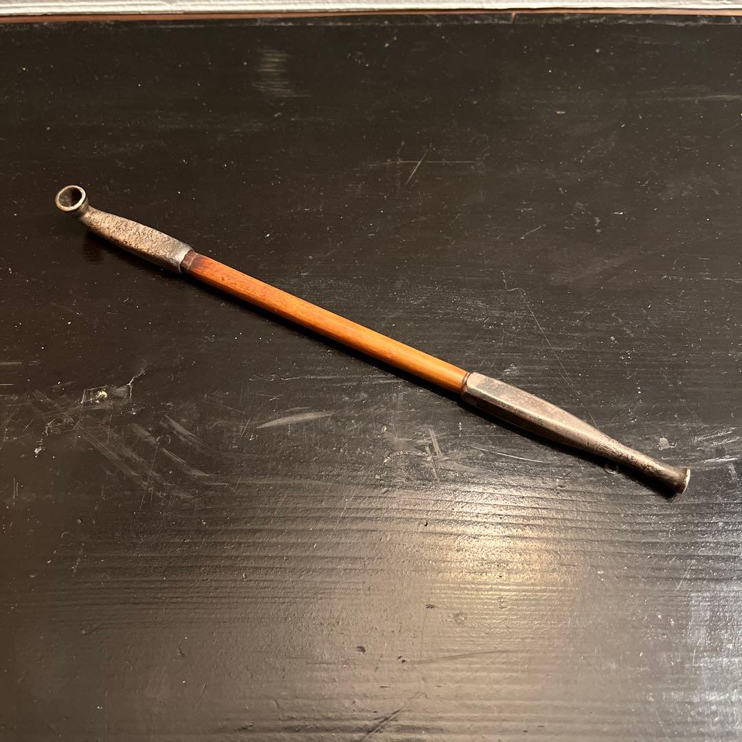 ド*猫様 純銀製　刻印　キセル　時代物　送料無料　総重量48.8g