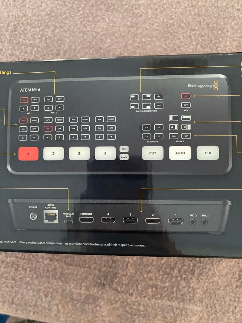 新品未使用　ビデオスイッチャー　ATEM Mini ブラックマジックデザイン