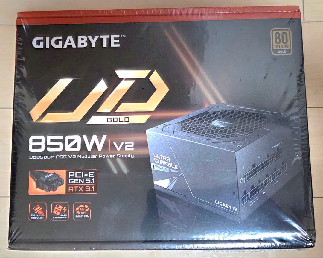 新品未開封品 GIGABYTE GOLD認証 850W 高品質電源ユニット