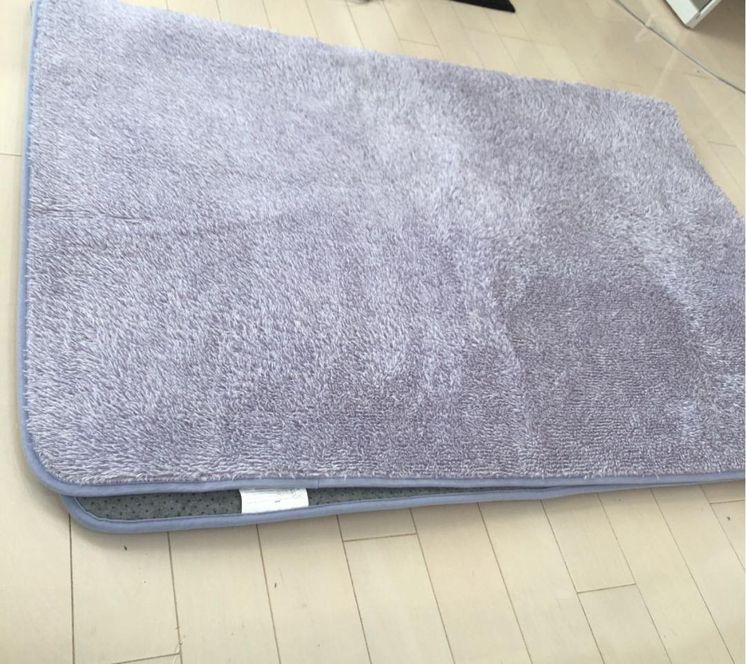 美品　贅沢シャギーラグ 大判カーペット ラベンダー 190cm×280cm