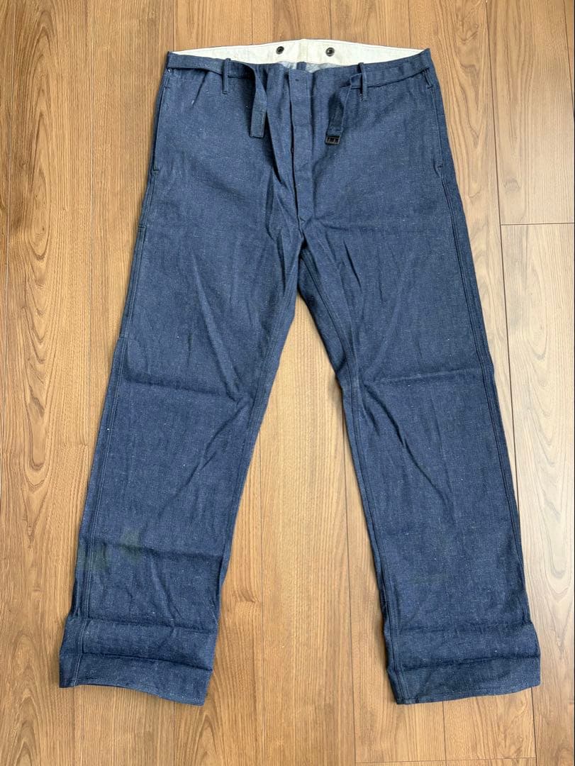 ヴィンテージ デニムワークパンツ フレンチヴィンテージ 40s 50s