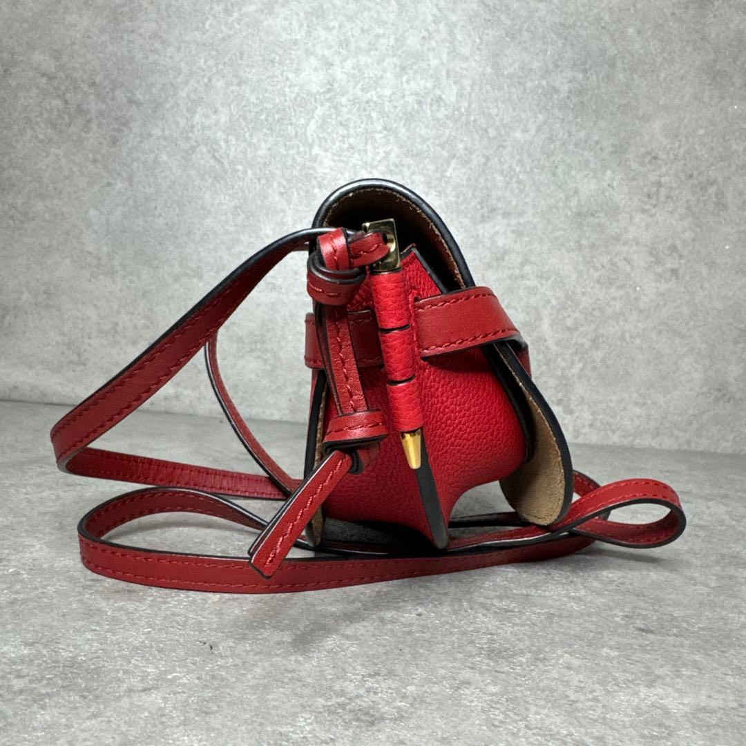 新品！LOEWE ロエベ　ミニゲート　レッド　ミニレザーショルダーバッグ