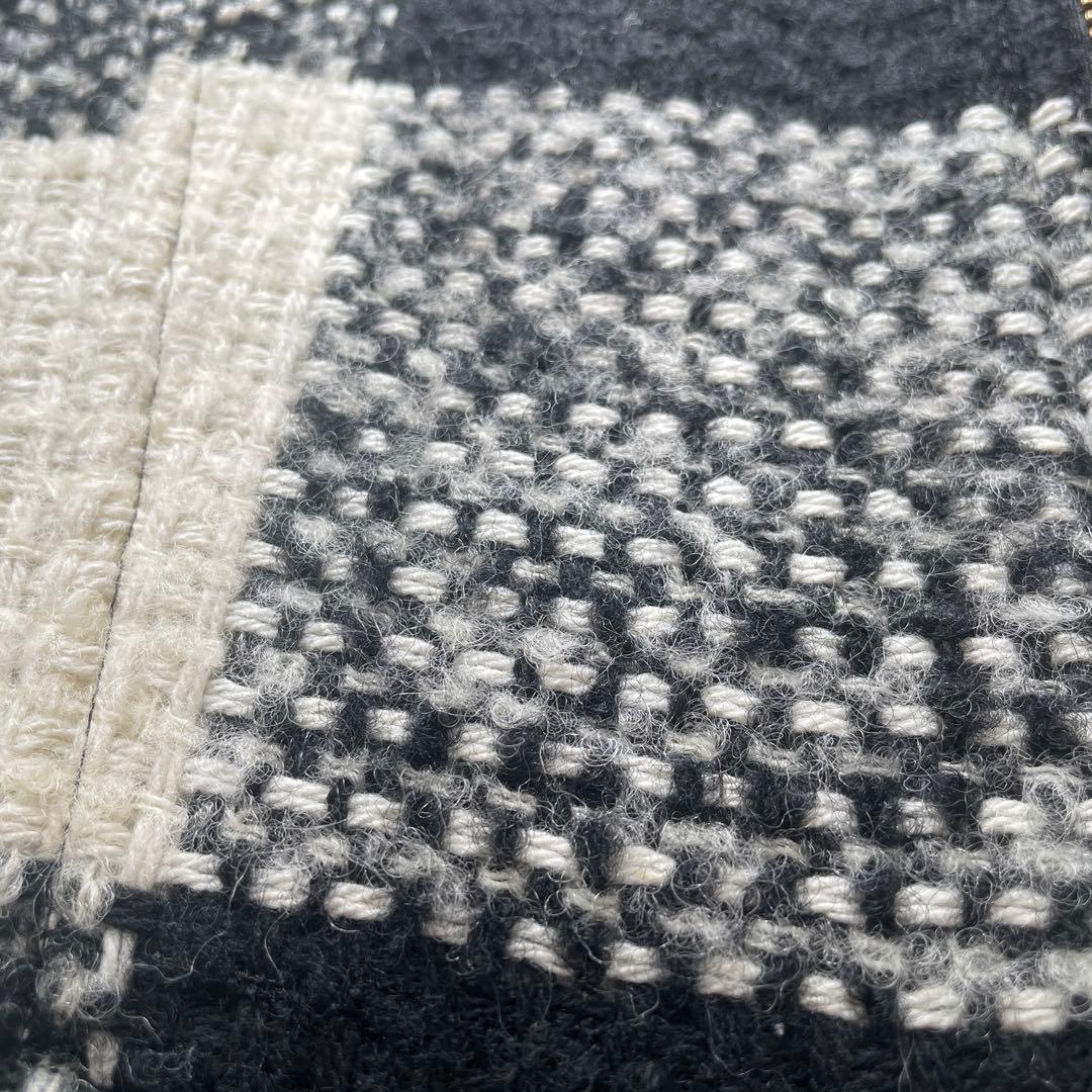 sheller シェリエ ジップアップ チェック ツィード ワンピース