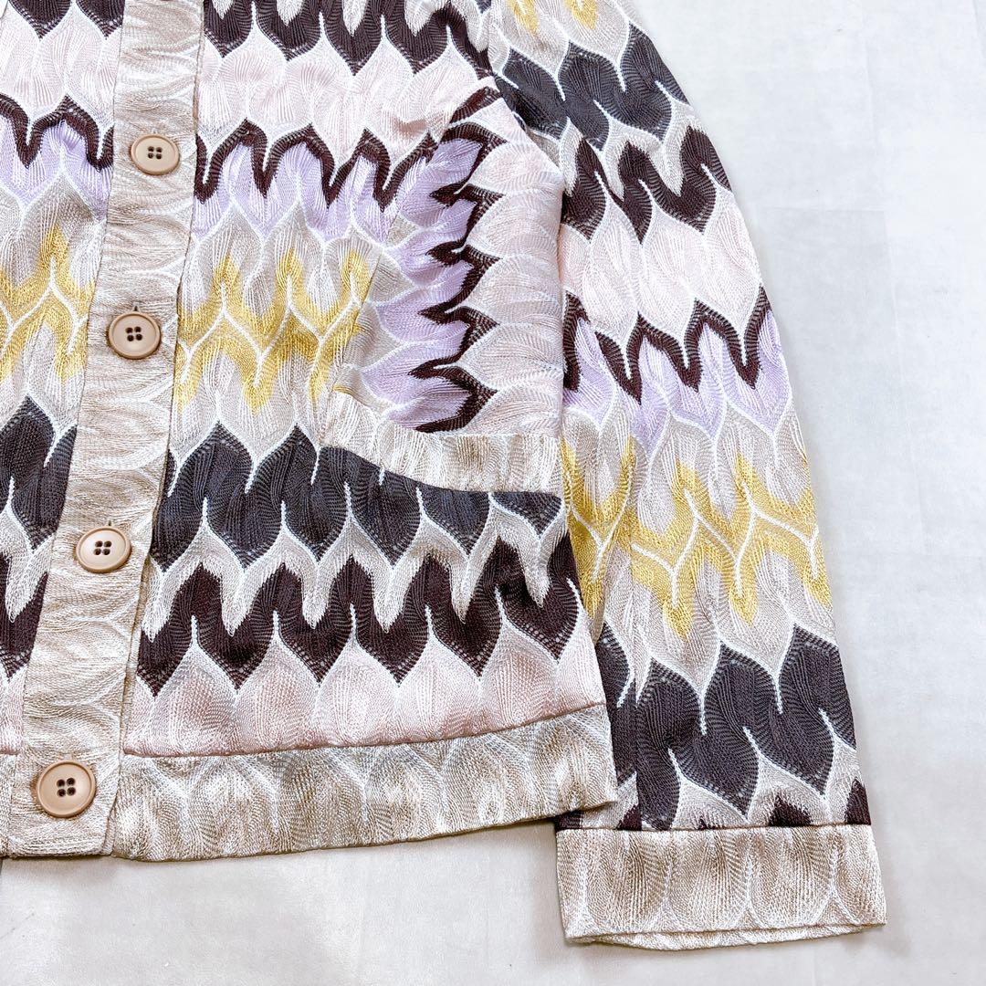 タグ付未使用 ミッソーニ 大きいサイズLL 総刺繍 ジャケット