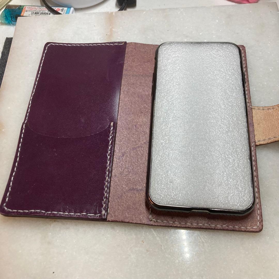 iPhoneSE 第2/第3世代　手帳型携帯ケース　レザーカービング 確認用