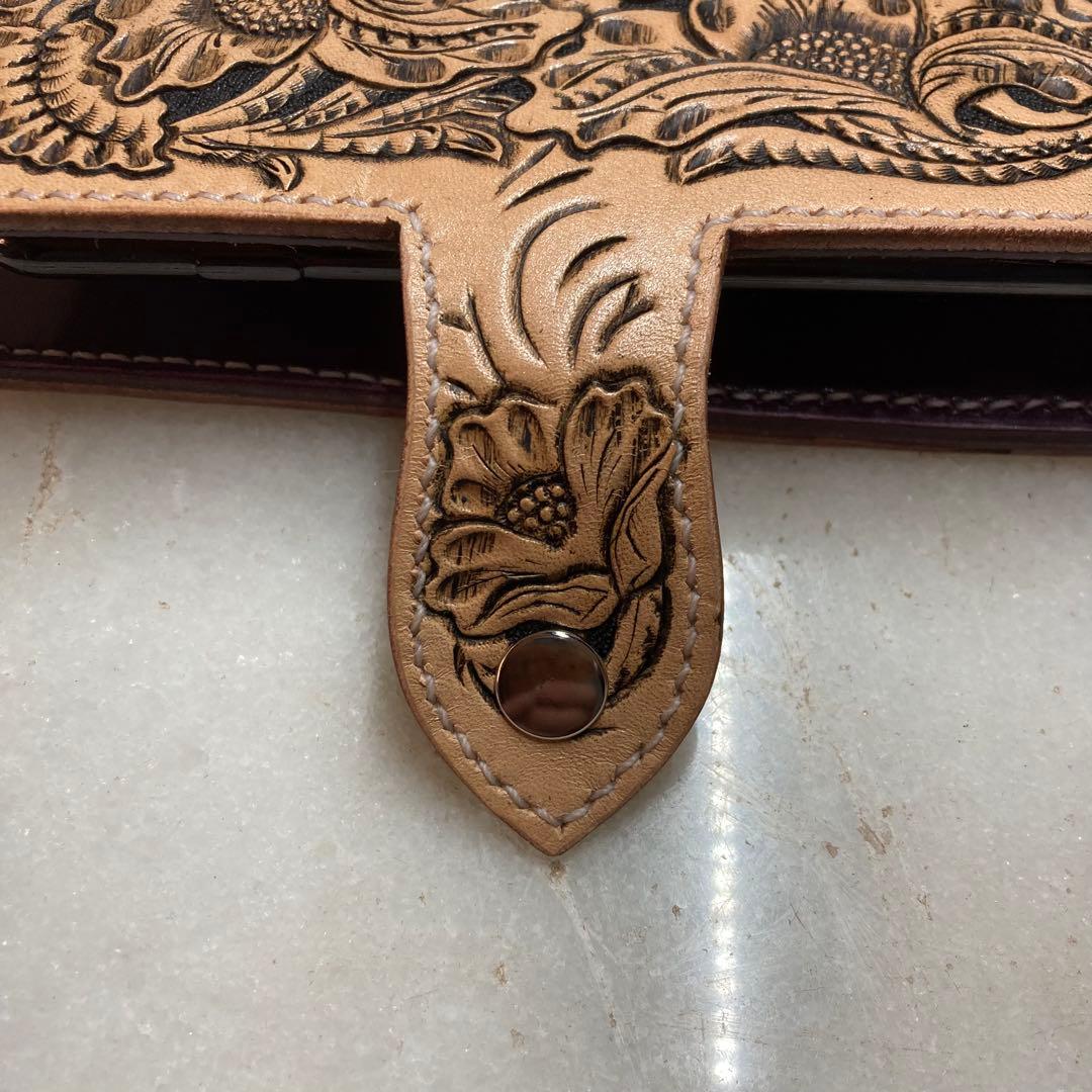 iPhoneSE 第2/第3世代　手帳型携帯ケース　レザーカービング 確認用