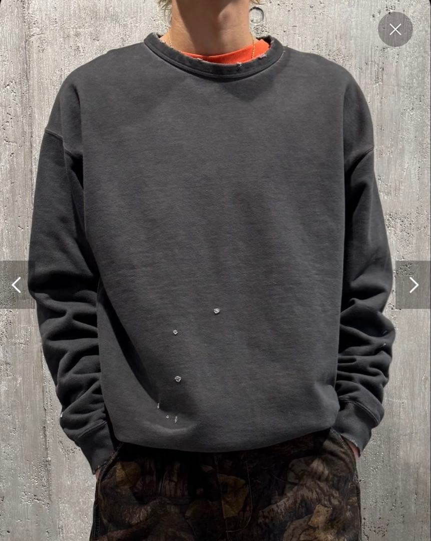 【J.S.stead】 パシフィック裏毛ダメージスウェット