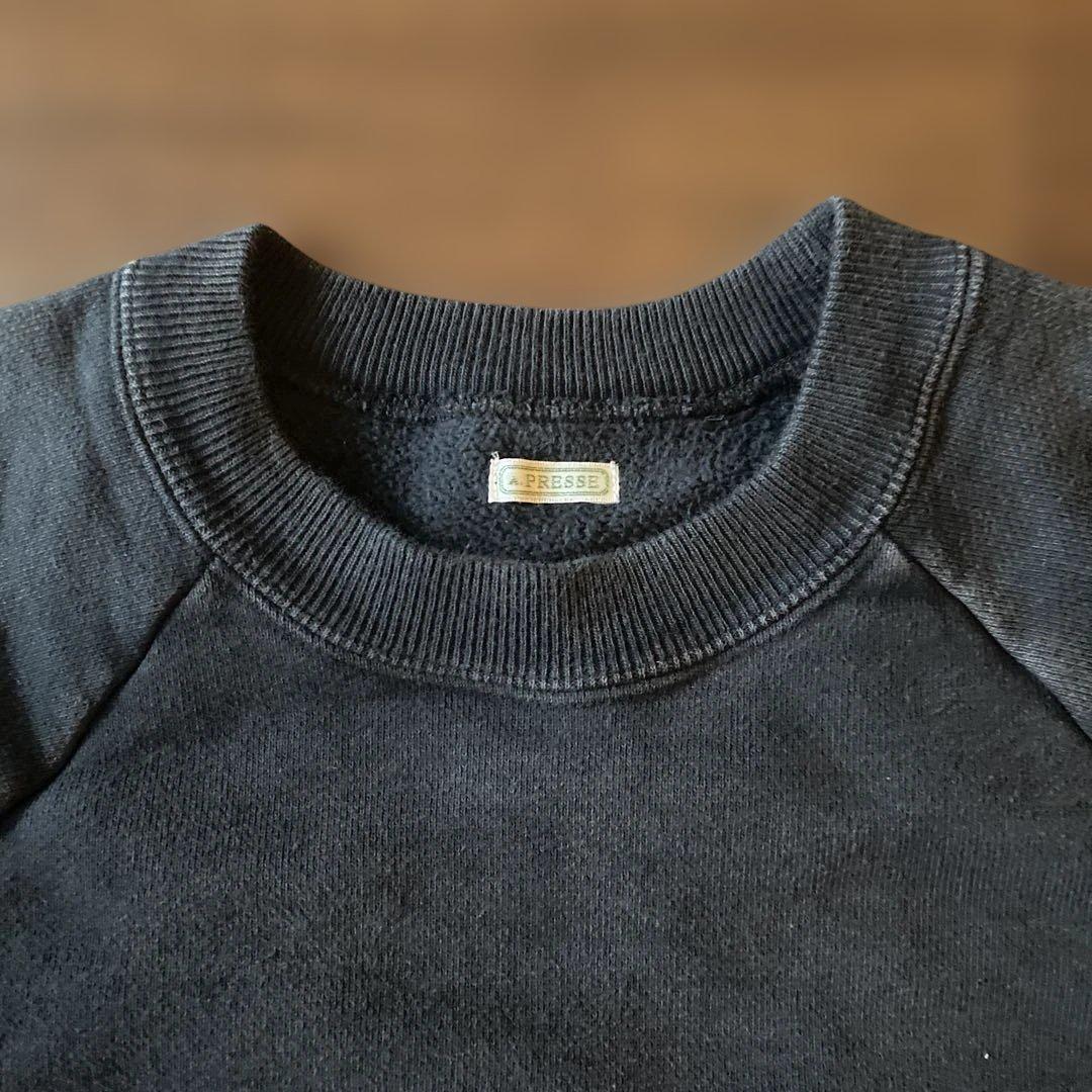 トップス a.presse 24AW Vintage Sweatshirt BLACK 2
