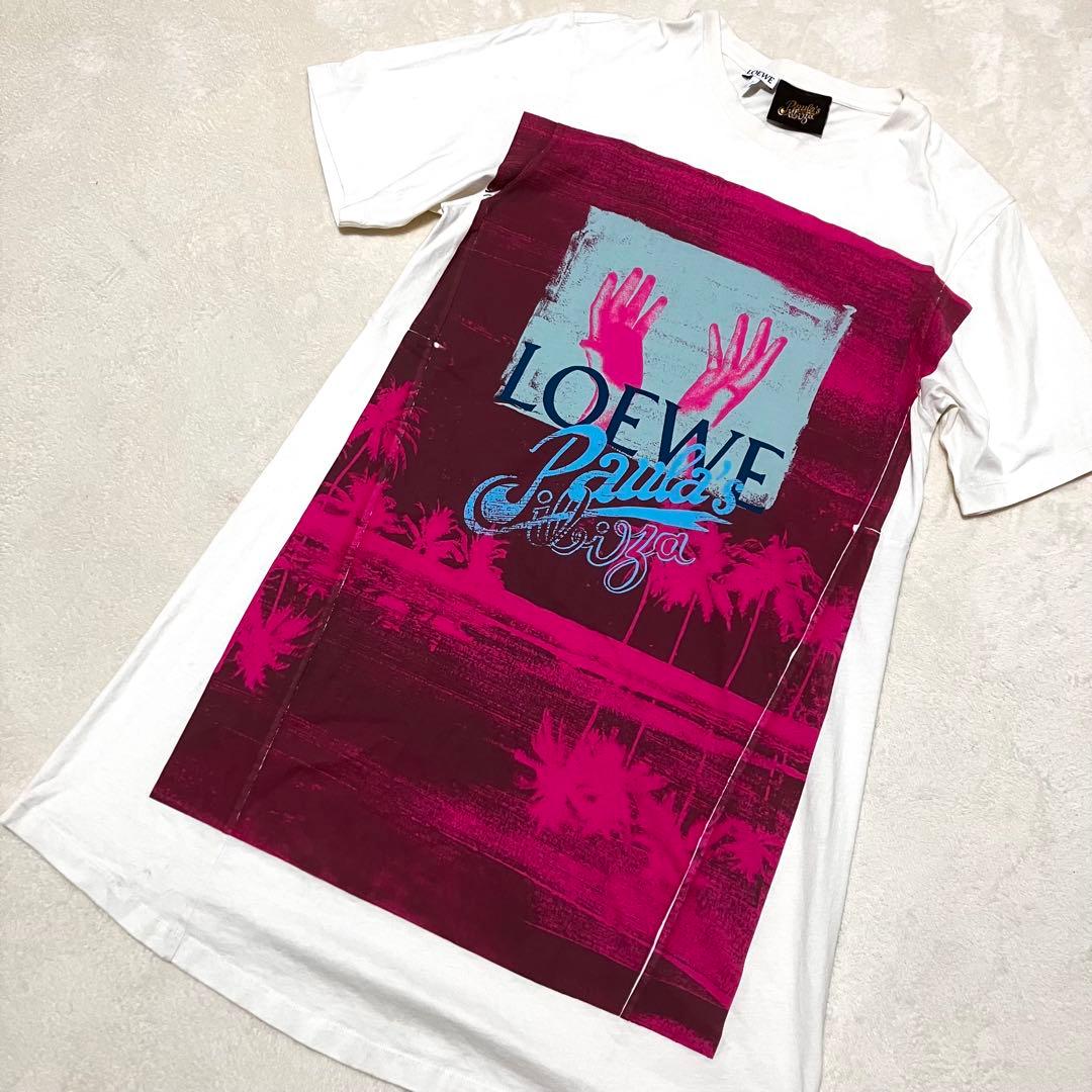 22年モデル✨ロエベ LOEWE パウラズイビザ ビッグロゴ Tシャツワンピース