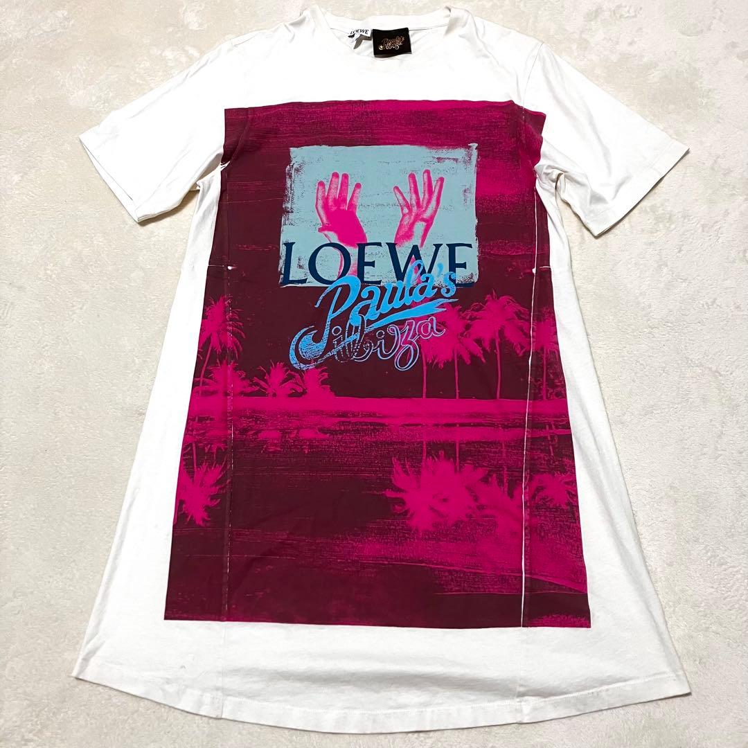 22年モデル✨ロエベ LOEWE パウラズイビザ ビッグロゴ Tシャツワンピース