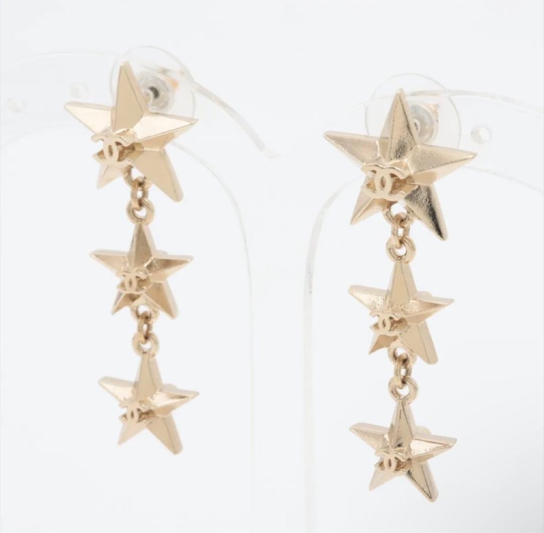 CHANEL/シャネル ココマーク スターピアス A17C ゴールド