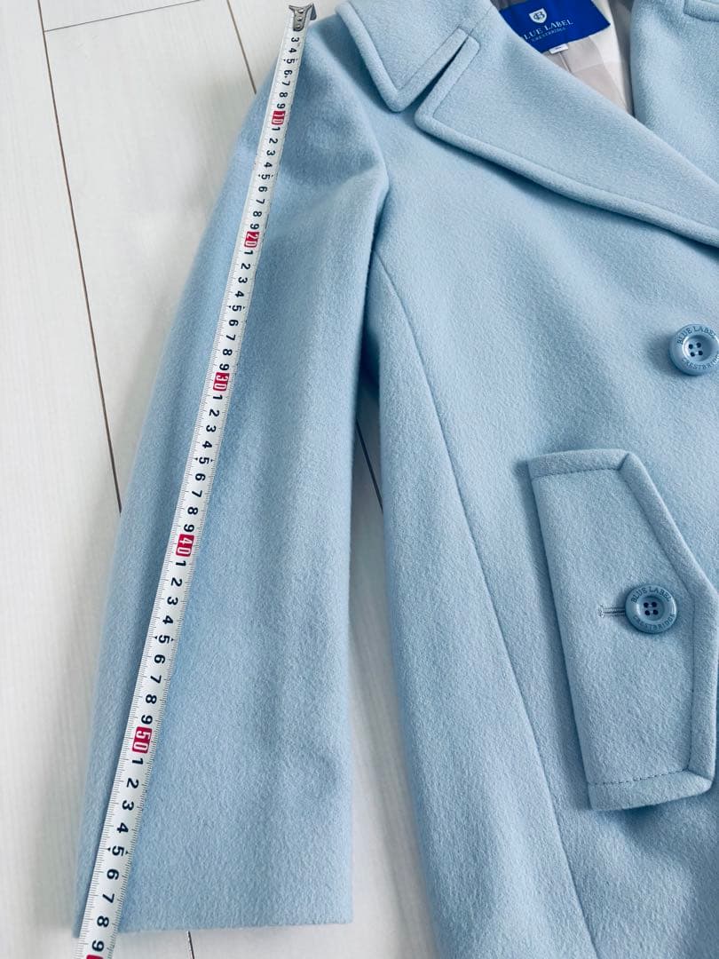 BLUE LABEL CRESTBRIDGE ライトブルー ウールコート36