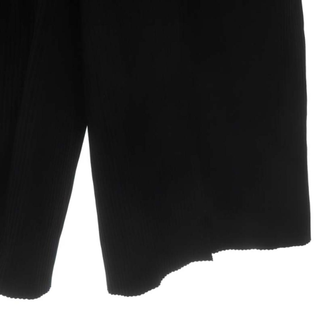 ミーイッセイミヤケ プリーツ クロップドワイドパンツ カットオフ 黒 ブラック