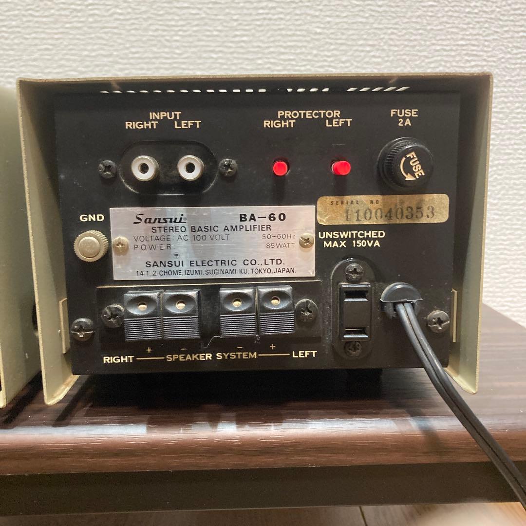 SANSUI BA-60(パワーアンプ)+CD-5 (チャンネルディバイダー)