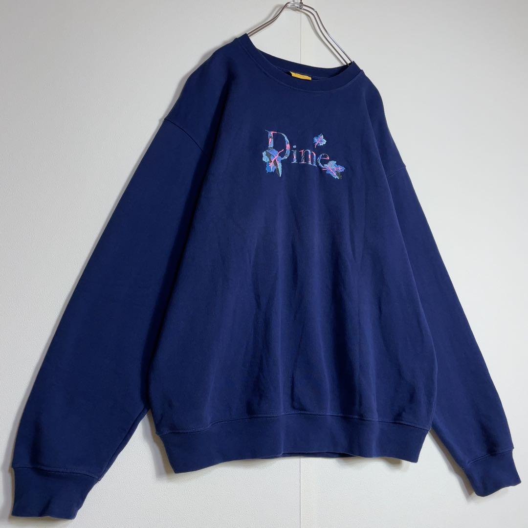 【人気デザイン】ダイム スウェット センター刺繍ロゴ 人気Lサイズ ネイビー