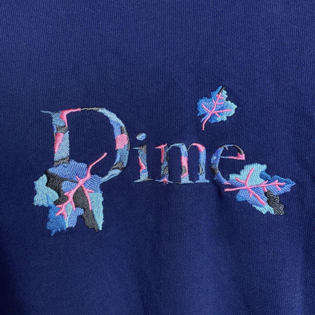 【人気デザイン】ダイム スウェット センター刺繍ロゴ 人気Lサイズ ネイビー