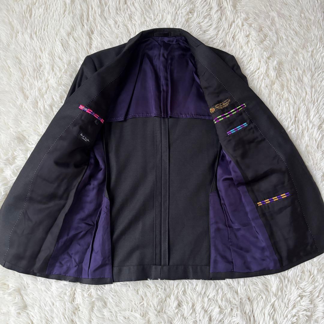 ポールスミス ロロピアーナ セットアップスーツPaul Smithストライプ2B