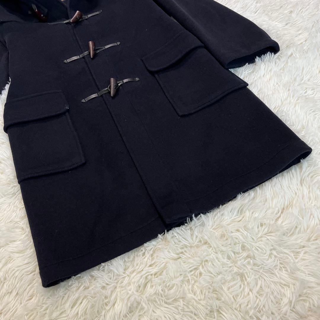 英国製✨グローバーオール ダッフルコート ネイビー　フード付　L相当