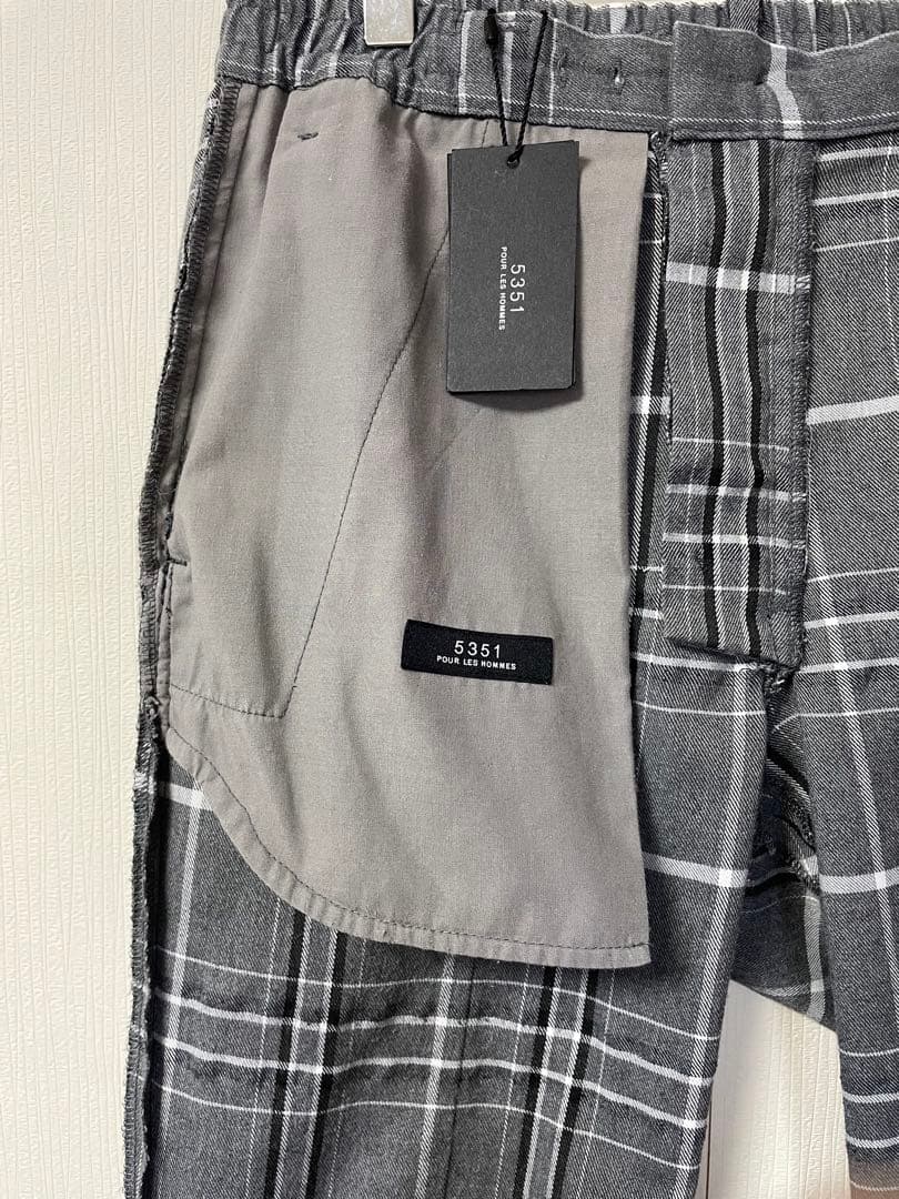 5351 pour les hommesデザインチェックパンツ shellac