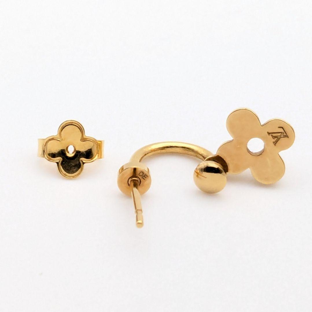 ルイヴィトン ブックルドレイユ ブルーミング フラワー 片耳 ピアス