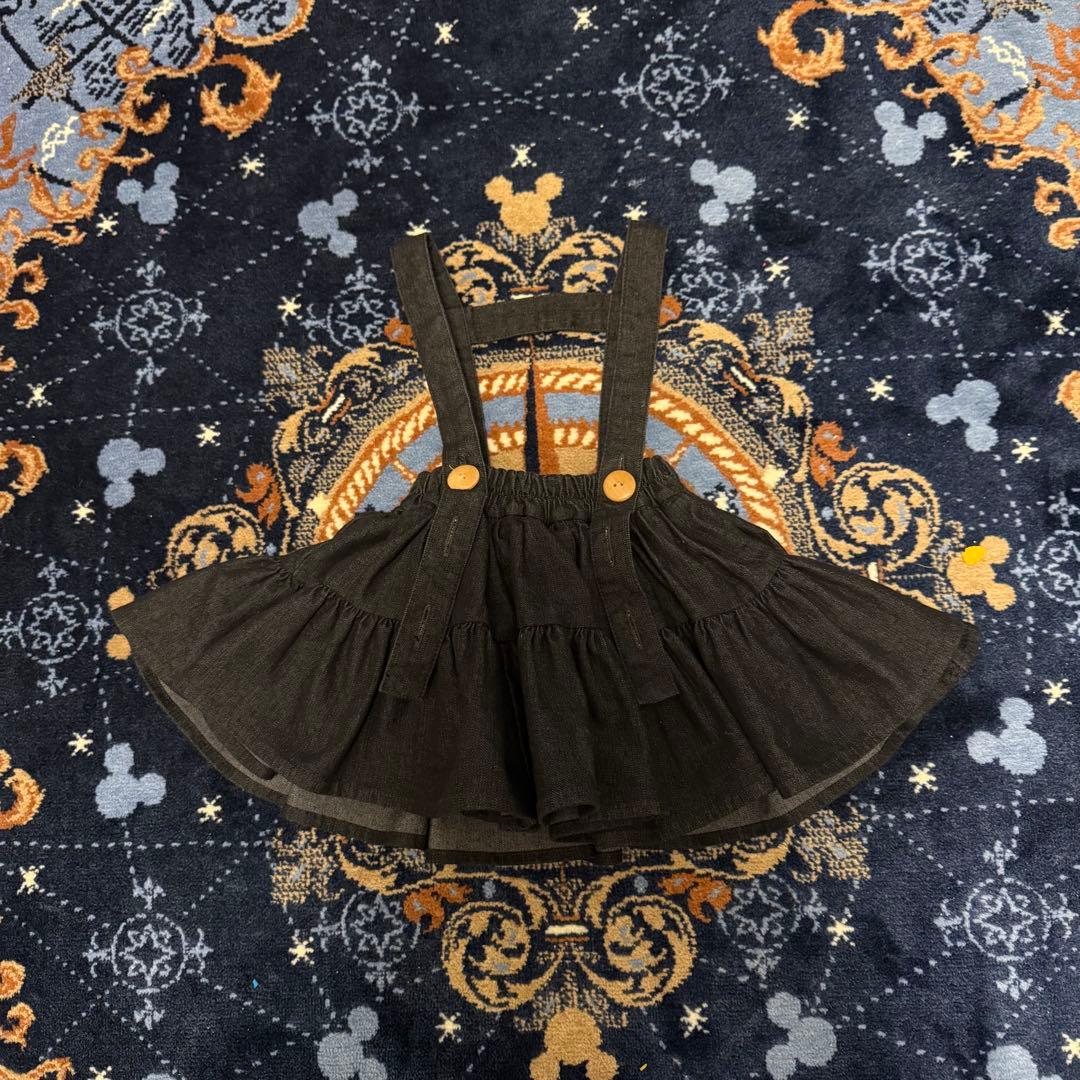 wonny ribbon ブラックデニム　Sサイズ