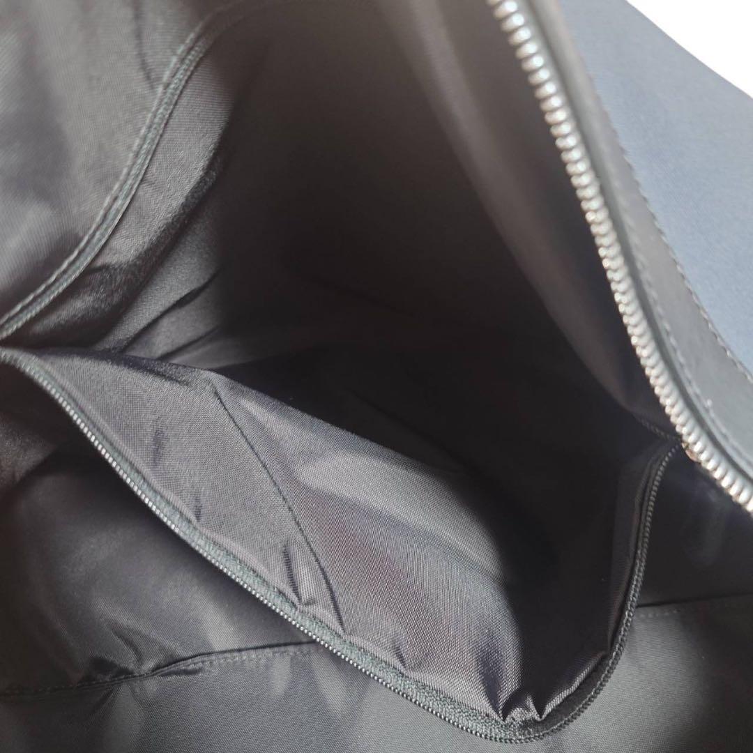 COACH ナイロン×レザー 大容量 ボストンバッグ ネイビー 鍵付き