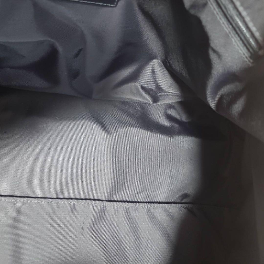 COACH ナイロン×レザー 大容量 ボストンバッグ ネイビー 鍵付き